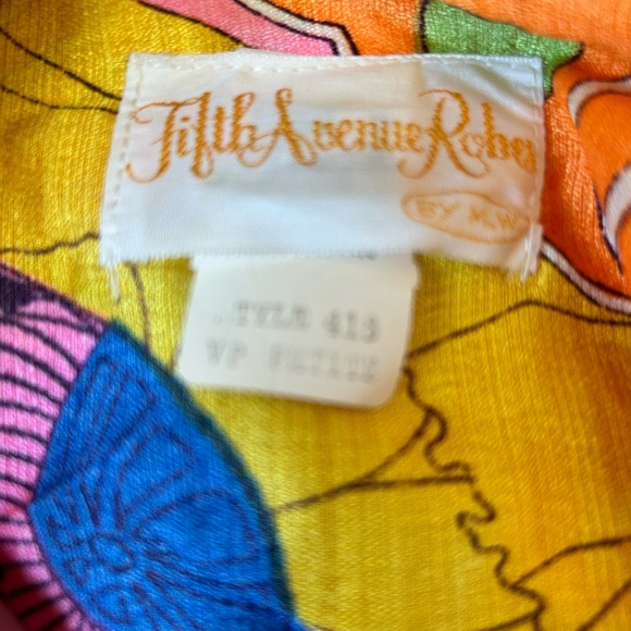 🎃COPY - 1960’s psychedelic floral print caftan and robe 1-piece - Picture 3 of 6